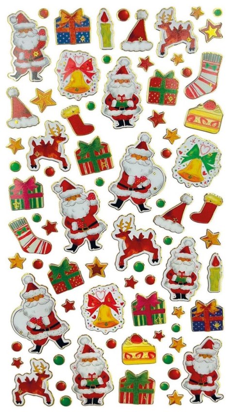 Naklejka (nalepka) Craft-Fun Series foliowa Mikołaje, renifery, prezenty, skarpety Titanum (25CY0424-20) Naklejka (nalepka) Craft-Fun Series foliowa Mikołaje, renifery, prezenty, skarpety Titanum (25CY0424-20)