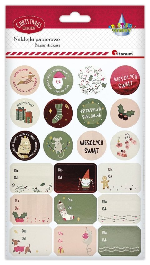Naklejka (nalepka) Craft-Fun Series okrągłe, etykiety prezentowe Titanum (25CY0424-15) Naklejka (nalepka) Craft-Fun Series okrągłe, etykiety prezentowe Titanum (25CY0424-15)