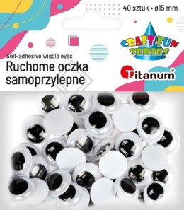 Oczka Craft-Fun Series samoprzylepne 15mm 40 szt Titanum
