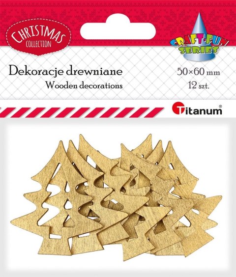 Ozdoba drewniana Craft-Fun Series Złote choinki Titanum (BJ25042701) Ozdoba drewniana Craft-Fun Series Złote choinki Titanum (BJ25042701)