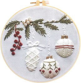 Zestaw kreatywny Craft-Fun Series Zestaw do haftowania - gałązka jodły z bombkami Titanum (25YY0512(1-6#))