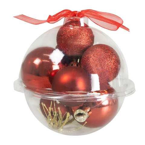 Bombki Zestaw dekoracji w bombce (9 szt.) - czerwone Arpex (BN6569CZE-6170) Bombki Zestaw dekoracji w bombce (9 szt.) - czerwone Arpex (BN6569CZE-6170)