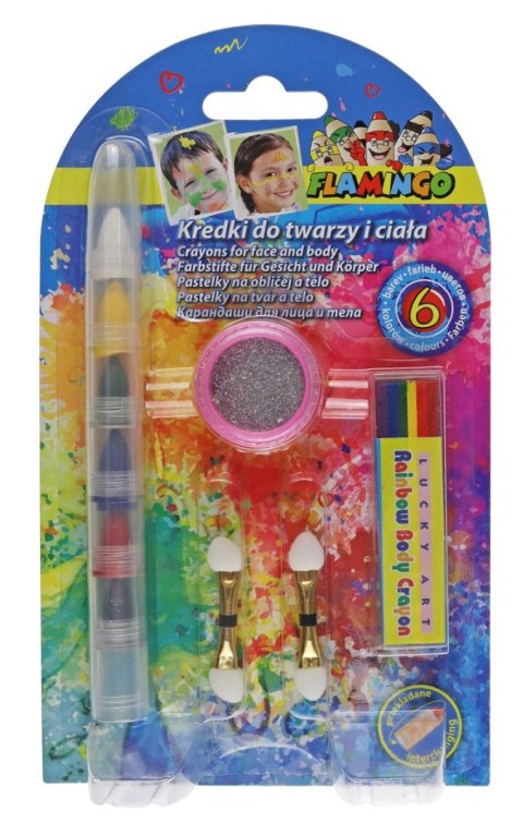 Kredki do malowania twarzy segmentowe 6 kol. Titanum Kredki do malowania twarzy segmentowe 6 kol. Titanum