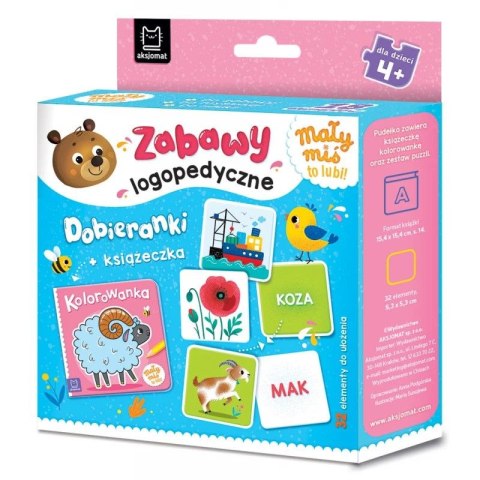 Książka dla dzieci Mały miś to lubi! Zabawy logopedyczne. Aksjomat Książka dla dzieci Mały miś to lubi! Zabawy logopedyczne. Aksjomat