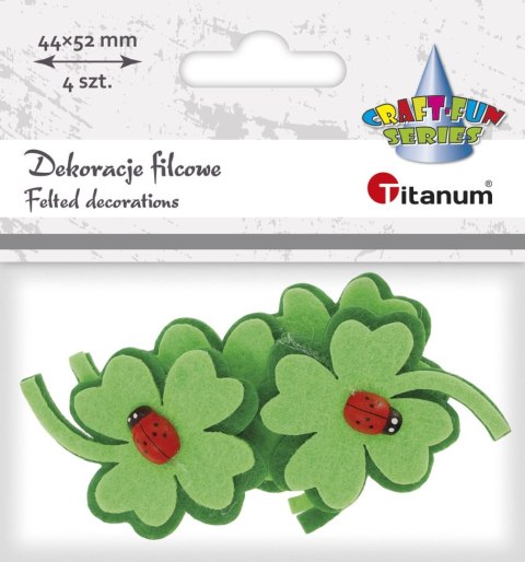 Ozdoba filcowa Craft-Fun Series koniczynki Titanum (EA525)