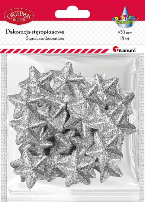 Ozdoba styropianowa Craft-Fun Series gwiazdki Titanum (23YX0326-2(SILVER)) Ozdoba styropianowa Craft-Fun Series gwiazdki Titanum (23YX0326-2(SILVER))