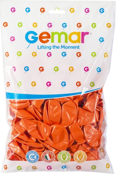 Balon gumowy metalizowany 100 szt pomarańczowy 12cal (GM110/PO/31) Balon gumowy metalizowany 100 szt pomarańczowy 12cal (GM110/PO/31)