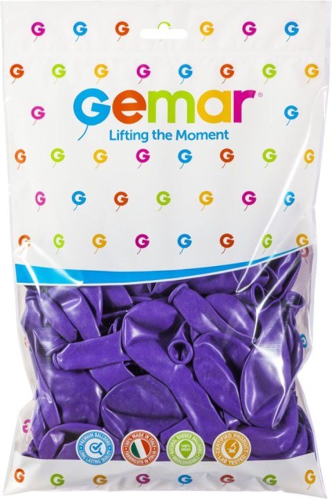 Balon gumowy pastelowy 100 szt fioletowy 12cal Godan (G110/08) Balon gumowy pastelowy 100 szt fioletowy 12cal Godan (G110/08)