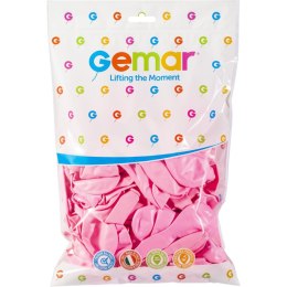 Balon gumowy pastelowy jasny róż 100szt. różowy jasny 300mm 12cal Godan (G110/57)