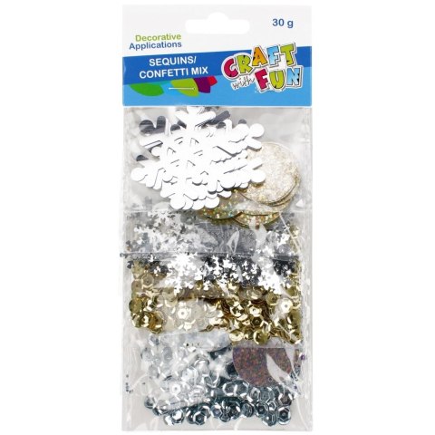 Cekiny złote 30g Craft With Fun (521599) Cekiny złote 30g Craft With Fun (521599)