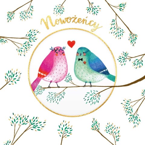 Kartka składana KARNET KW KÓŁKO SLUB PTAKI kw Henry (5907465665131) Kartka składana KARNET KW KÓŁKO SLUB PTAKI kw Henry (5907465665131)