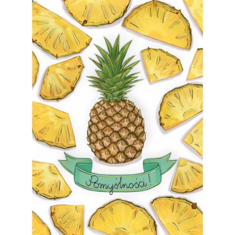 Kartka składana Karnet B6 ANANAS HS TŁ B6 Henry (5907465665834)
