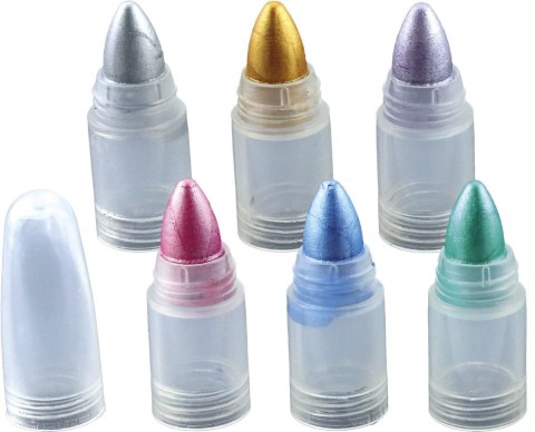 Kredki do malowania twarzy segmentowe Metalic 6 kol. Titanum Kredki do malowania twarzy segmentowe Metalic 6 kol. Titanum