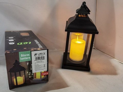 Lampka dekoracyjna z ruchomym płomieniem, czterokątna, 23x9cm Adar (624894) Lampka dekoracyjna z ruchomym płomieniem, czterokątna, 23x9cm Adar (624894)