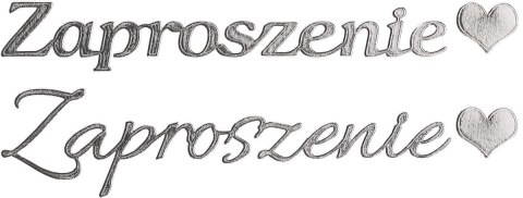 Naklejka (nalepka) Craft-Fun Series napis „Zaproszenie" srebrny Titanum
