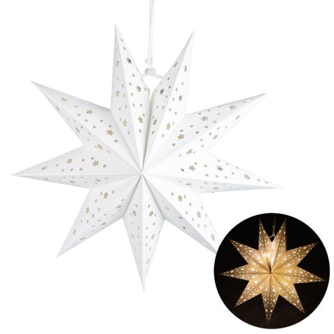Ozdoba świąteczna gwiazda papierowa 35cm LED Arpex (BP5869) Ozdoba świąteczna gwiazda papierowa 35cm LED Arpex (BP5869)