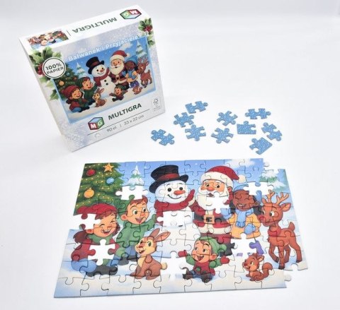 Puzzle Bałwanek i przyjaciele 90 el. Multigra (3001) Puzzle Bałwanek i przyjaciele 90 el. Multigra (3001)