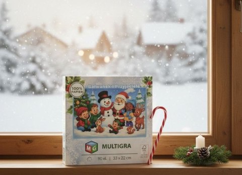 Puzzle Bałwanek i przyjaciele 90 el. Multigra (3001) Puzzle Bałwanek i przyjaciele 90 el. Multigra (3001)