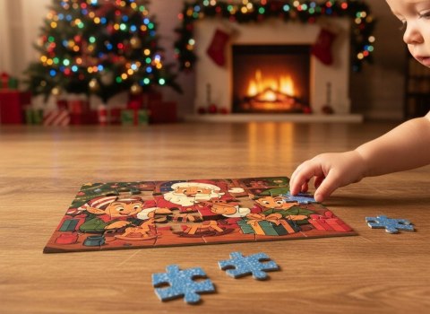 Puzzle Pracownia Świętego Mikołaja 30 el. Multigra Puzzle Pracownia Świętego Mikołaja 30 el. Multigra