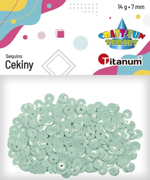 Cekiny Craft-Fun Series okrągłe 7mm seledyn 14g Titanum Cekiny Craft-Fun Series okrągłe 7mm seledyn 14g Titanum