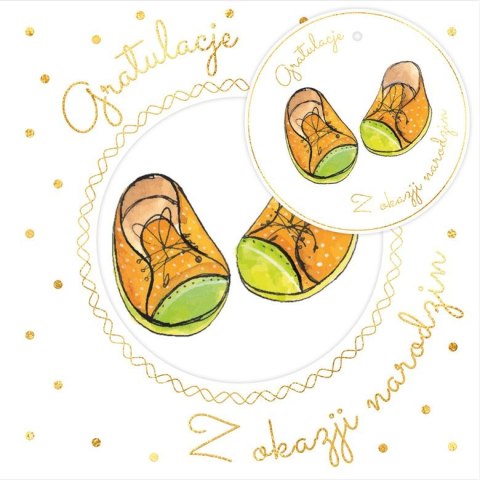 Kartka składana Karnet KW NARODZINY BUCIKI kw Henry (5907465665957)