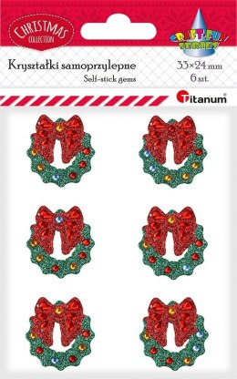 Kryształki Craft-Fun Series Wianki bożonarodzeniowe czerwono-zielony Titanum (DIY-CH-12(106))