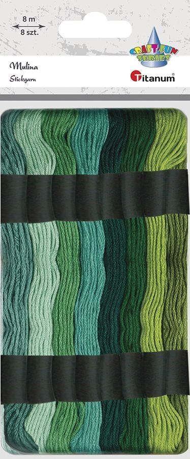 Mulina Craft-Fun Series tonacja zielona 8 kol. Titanum (21DT0514-2)