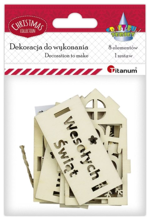 Ozdoba drewniana Craft-Fun Series do złożenia Przywieszka drewniana XMAS domek Titanum (DIY-XM(152)) Ozdoba drewniana Craft-Fun Series do złożenia Przywieszka drewniana XMAS domek Titanum (DIY-XM(152))