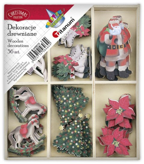 Ozdoba świąteczna Craft-Fun Series drewniane dekoracje Boże Narodzenie Titanum (DIY-XM(273)) Ozdoba świąteczna Craft-Fun Series drewniane dekoracje Boże Narodzenie Titanum (DIY-XM(273))