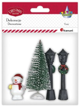 Zestaw dekoracyjny Craft-Fun Series latarnie uliczne, choinka, bałwanek Titanum (25BJ033169)