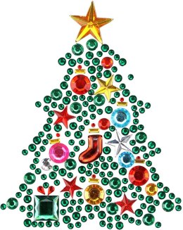 Kryształki Craft-Fun Series Choinka czerwono-zielony Titanum (24MH1101)