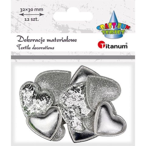 Ozdoba materiałowa Craft-Fun Series Srebrne serduszka Titanum (BJ25042704) Ozdoba materiałowa Craft-Fun Series Srebrne serduszka Titanum (BJ25042704)