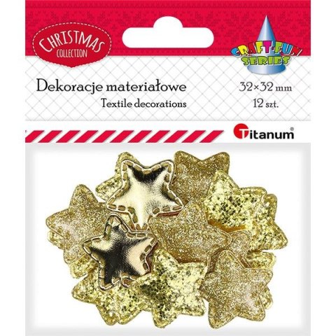 Ozdoba materiałowa Craft-Fun Series Złote gwiazki Titanum (BJ25042703) Ozdoba materiałowa Craft-Fun Series Złote gwiazki Titanum (BJ25042703)