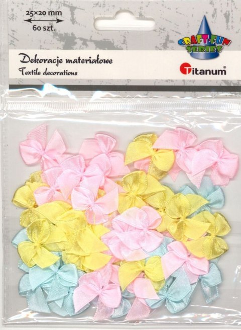 Ozdoba materiałowa Craft-Fun Series kokardki satynowe Titanum (25HY0324-11) Ozdoba materiałowa Craft-Fun Series kokardki satynowe Titanum (25HY0324-11)