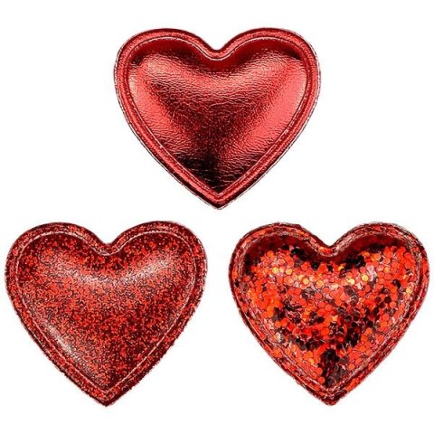 Ozdoba materiałowa Craft-Fun Series samoprzylepna Czerwone serduszka Titanum (BJ25042711) Ozdoba materiałowa Craft-Fun Series samoprzylepna Czerwone serduszka Titanum (BJ25042711)