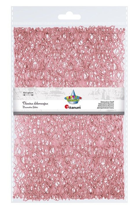Ozdoba materiałowa Craft-Fun Series siatka koronkowa różowa Titanum (25CR0331-13) Ozdoba materiałowa Craft-Fun Series siatka koronkowa różowa Titanum (25CR0331-13)