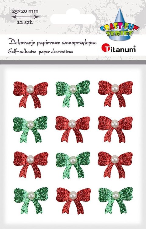 Ozdoba papierowa Craft-Fun Series Kokardki z kryształkiem Titanum (DIY-XM(501)) Ozdoba papierowa Craft-Fun Series Kokardki z kryształkiem Titanum (DIY-XM(501))