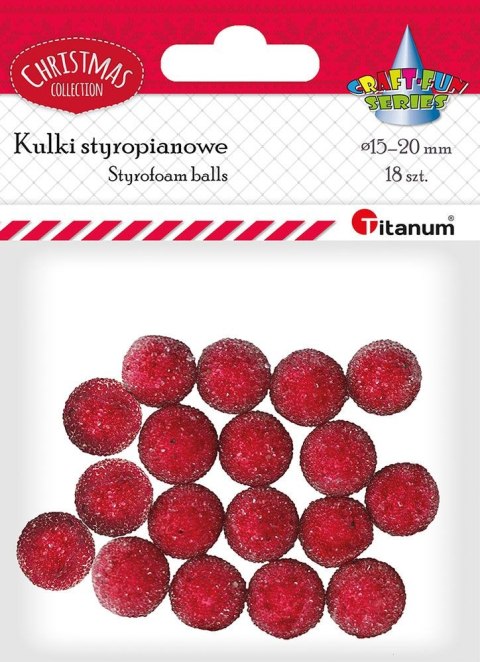 Ozdoba świąteczna Craft-Fun Series styropianowe kule Titanum (25YX0514-4)