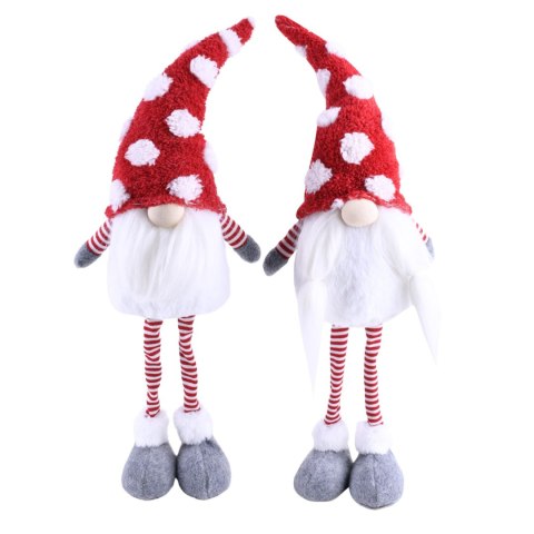 Ozdoba świąteczna gnom z brodą i czapką w kropki 18x10x55 Home And Garden (6854) Ozdoba świąteczna gnom z brodą i czapką w kropki 18x10x55 Home And Garden (6854)
