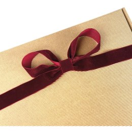 Tasiemka CHRISTMAS AKSAMITNA RED Interdruk (3X2M)