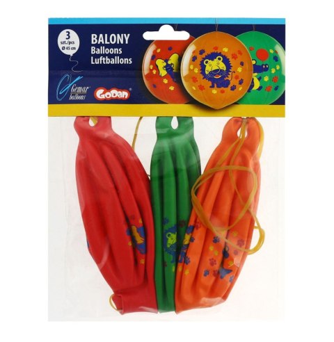 Balon gumowy PREMIUM ZWIERZĘTA 3 szt mix Godan (GB/PG21) Balon gumowy PREMIUM ZWIERZĘTA 3 szt mix Godan (GB/PG21)