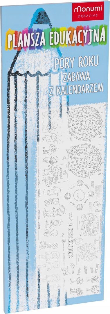 Kolorowanka Plansza edukacyjna. Pory Roku- Zabawa z Kalendarzem Monumi (3372)