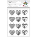 Ozdoba materiałowa Craft-Fun Series samoprzylepna Srebrne serduszka Titanum (BJ25042712) Ozdoba materiałowa Craft-Fun Series samoprzylepna Srebrne serduszka Titanum (BJ25042712)