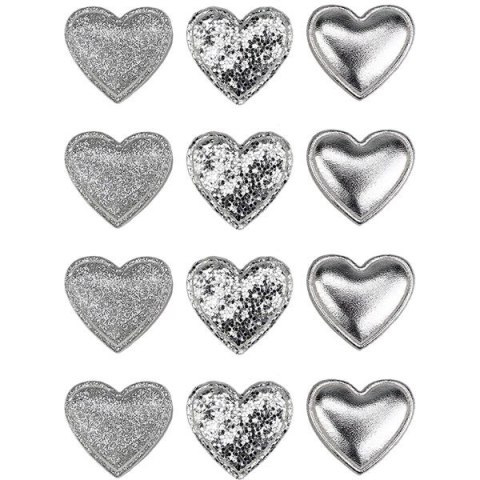 Ozdoba materiałowa Craft-Fun Series samoprzylepna Srebrne serduszka Titanum (BJ25042712) Ozdoba materiałowa Craft-Fun Series samoprzylepna Srebrne serduszka Titanum (BJ25042712)