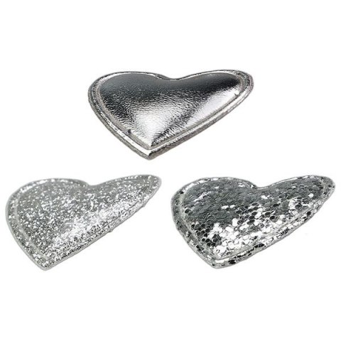 Ozdoba materiałowa Craft-Fun Series samoprzylepna Srebrne serduszka Titanum (BJ25042712) Ozdoba materiałowa Craft-Fun Series samoprzylepna Srebrne serduszka Titanum (BJ25042712)