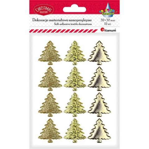 Ozdoba materiałowa Craft-Fun Series samoprzylepna Złote choinki Titanum (BJ25042715) Ozdoba materiałowa Craft-Fun Series samoprzylepna Złote choinki Titanum (BJ25042715)