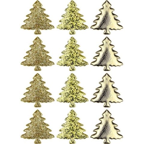 Ozdoba materiałowa Craft-Fun Series samoprzylepna Złote choinki Titanum (BJ25042715) Ozdoba materiałowa Craft-Fun Series samoprzylepna Złote choinki Titanum (BJ25042715)