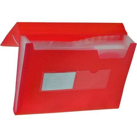 Teczka z przegródkami harmonijkowa A4 kolor: czerwony 13 przegródek Tetis (BT621-C)