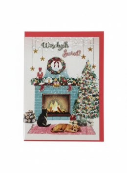 Kartka składana Karnet B6 BN Świateczny kominek B6 Henry (5908451981464)