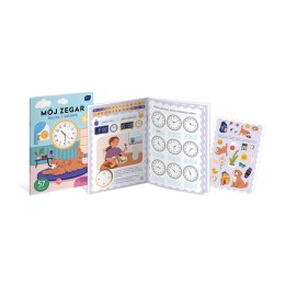 Kolorowanka Nauka i zabawa Mój zegar A4/16 Bebe (z naklejkami)